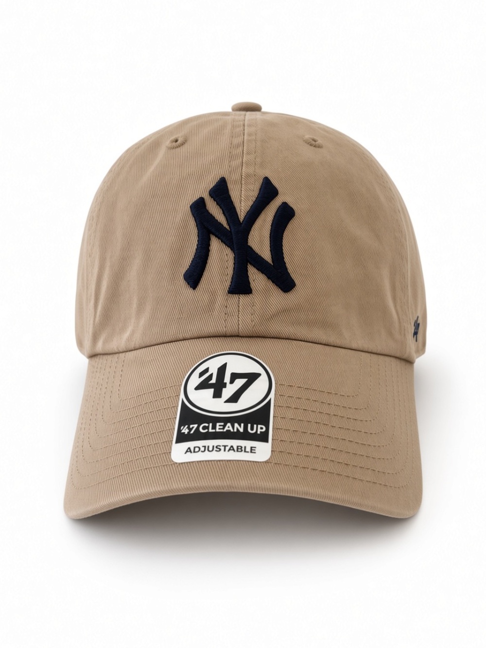 NWT ’47 Brand New York Yankees Clean Up Adjustable Cap Hat Khaki Black  Logo NWT